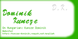 dominik kuncze business card